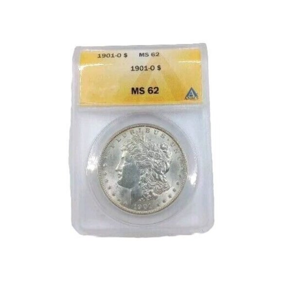 1901 O Morgan Silver Dollar ANACS MS-62 BLAST WHITE!!! - Picture 1 of 4